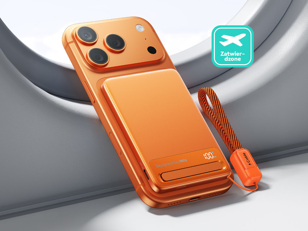 INIU MagPro Slim 5000 mAh - powerbank z telefonem na blacie