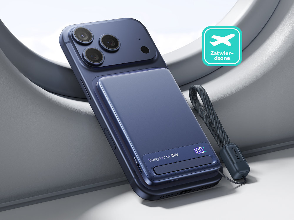 INIU MagPro Slim 5000 mAh - powerbank z telefonem na blacie