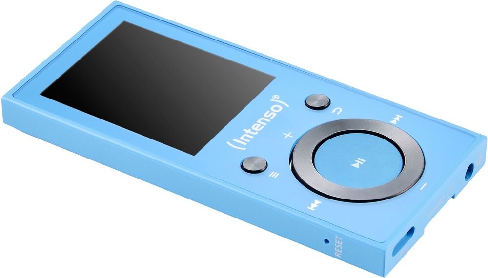 Odtwarzzacz MP3 INTENSO 64GB Video Scooter ekran 1,8 cala kolorowy wyświetlacz multimedia, urządzenie na białym tle