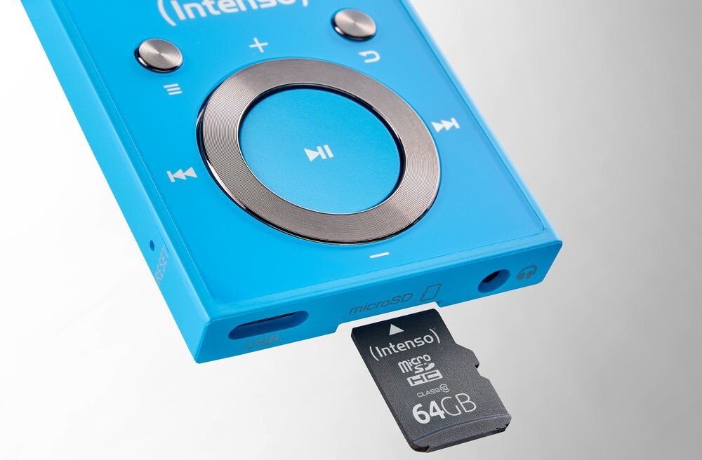 Odtwarzzacz MP3 INTENSO 64GB Video Scooter pamięć 64 GB karta microSD 64 GB MP3 WMA AVI, karta microSD z urządzeniem