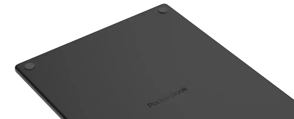 Czytnik e-booków POCKETBOOK InkPad One 10.3 cala, Podświetlany ekran, Wi-Fi, Bez reklam Czarny zbliżenie na ramki urządzenia aluminium, wytrzymałość, elegancja