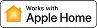 Mała ikona z napisem \'Works with Apple Home\' oraz symbolem domu.