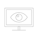 ikona telewizora z narysowanym okiem