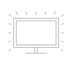 ikona rozświetlonego telewizora