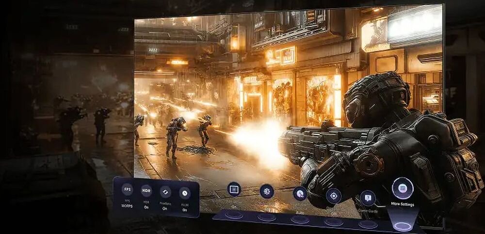 Telewizor HISENSE 55UR8S Game Bar ustawienia HDR VRR dla graczy, kadr z gry