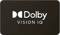 Logo z napisem \'Dolby VISION IQ\' na ciemnym tle.