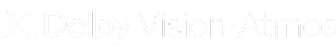 Logo z napisem \'Dolby Vision Atmos\' na czarnym tle.