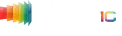 Logo sklepu media expert z kolorowym gradientem w tle.