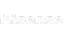 Logo z napisem \'Hisense\' na tle w odcieniach szarości.