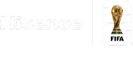 Oficjalny sponsor: FIFA (Fédération Internationale de Football Association) z pucharem i napisem FIFA oraz logo Hisense