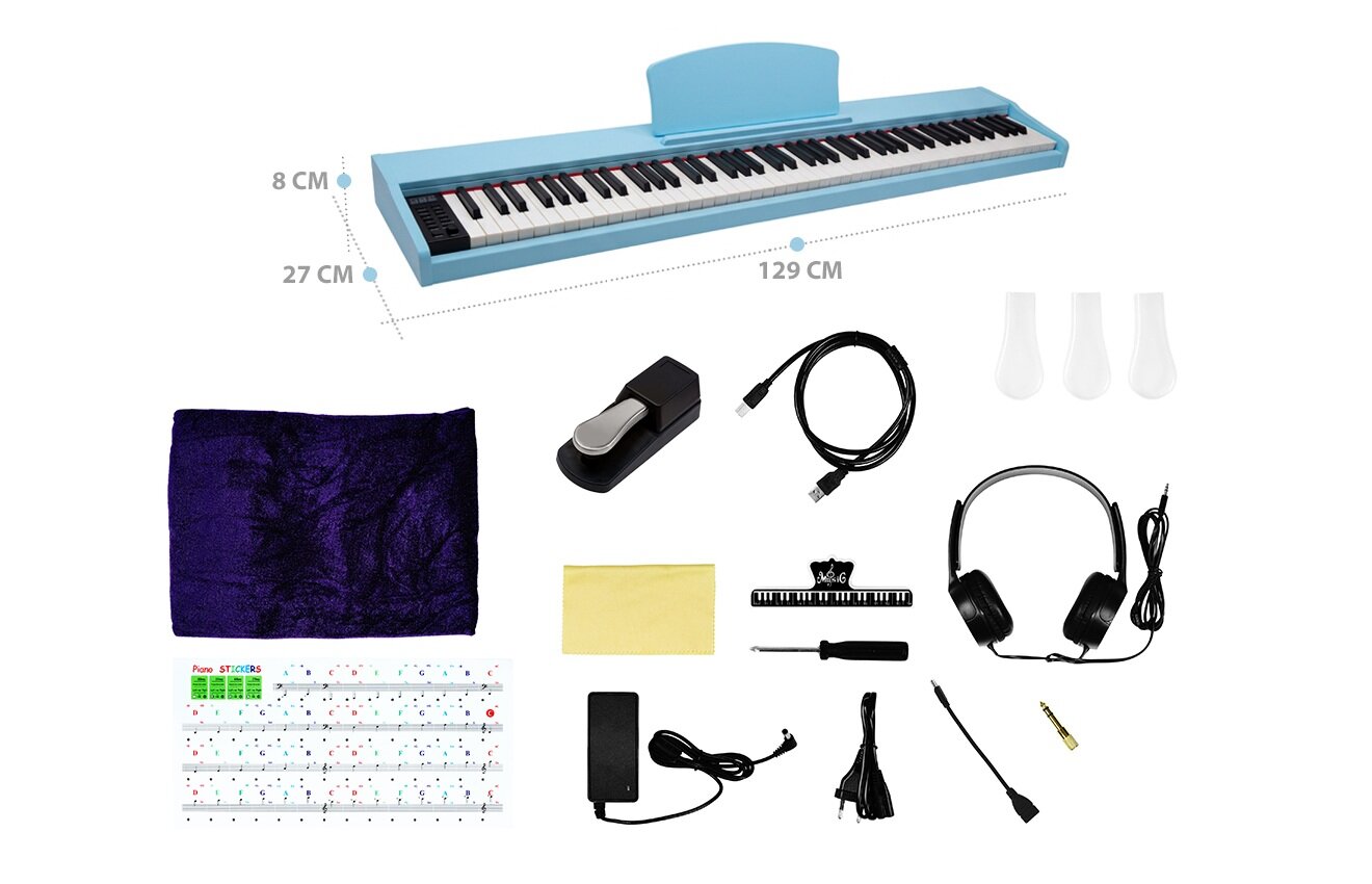 Pianino cyfrowe MUSICMATE MM-P9 OceanMelody MIDI USB-A zestaw