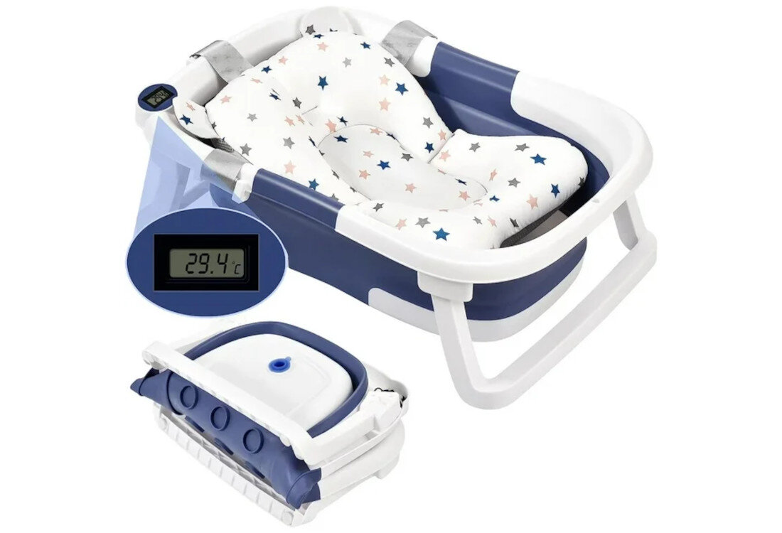 Wanienka EXTRALINK Kids EX.98314 Granatowy Oszczędność miejsca Składana konstrukcja około 10 cm