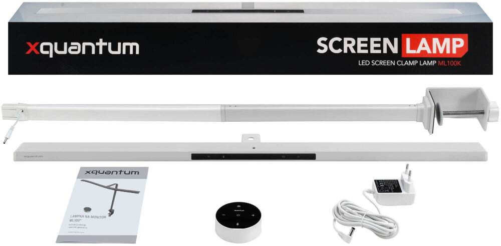 Lampka na monitor XQUANTUM ML100W 16 W uchwyt pilot zasilacz instrukcja
