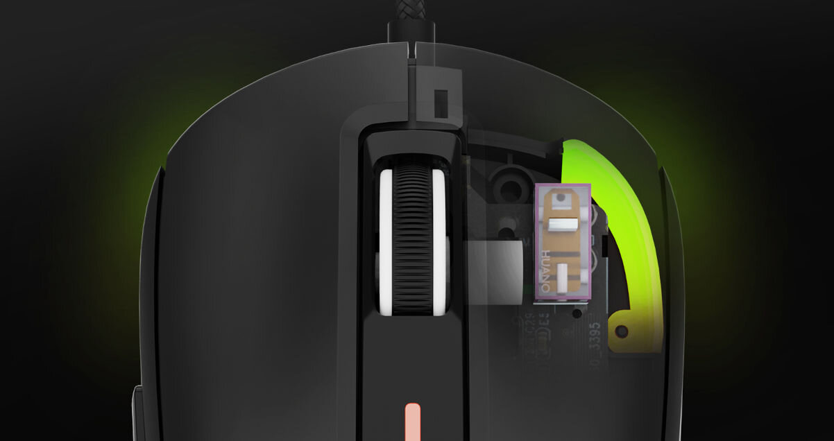 Mysz GENESIS Krypton 660 RGB Czarny mechaniczne przełączniki Huano Purple żywotność do 90 milionów kliknięć enkoder TTC White ślizgacze PTFE