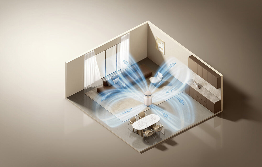 Oczyszczacz powietrza Dreame Furcatch FP10 Silny przepływ powietrza opatentowana technologia LoopBoost™  kurz, naskórek zwierząt czy inne zanieczyszczenia