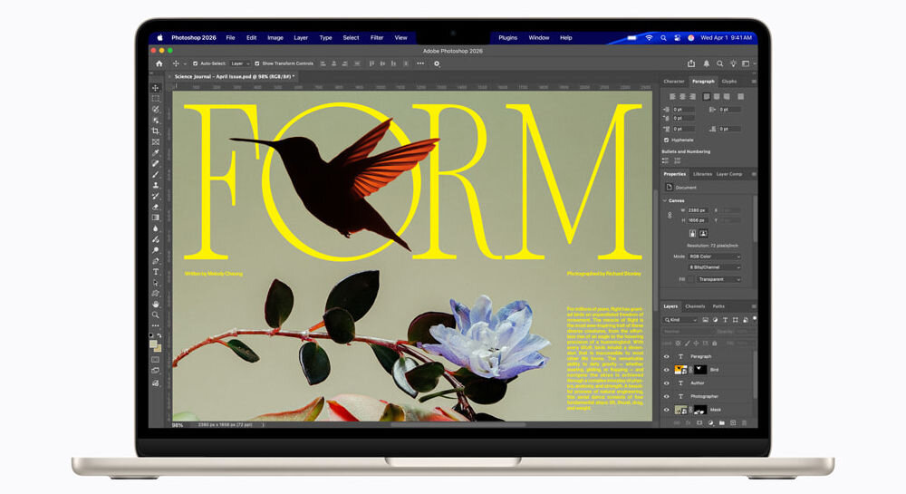 MacBook Air włączony program na ekranie narzędzia AI
