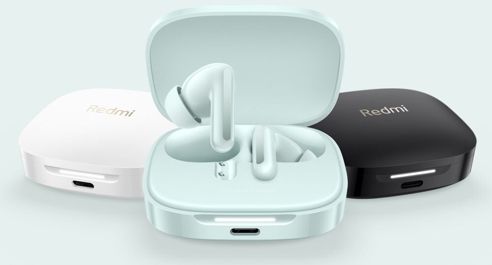 Słuchawki dokanałowe XIAOMI Redmi Buds 6 trzy kolory sluchawek etui muzyka dzwiek radosc