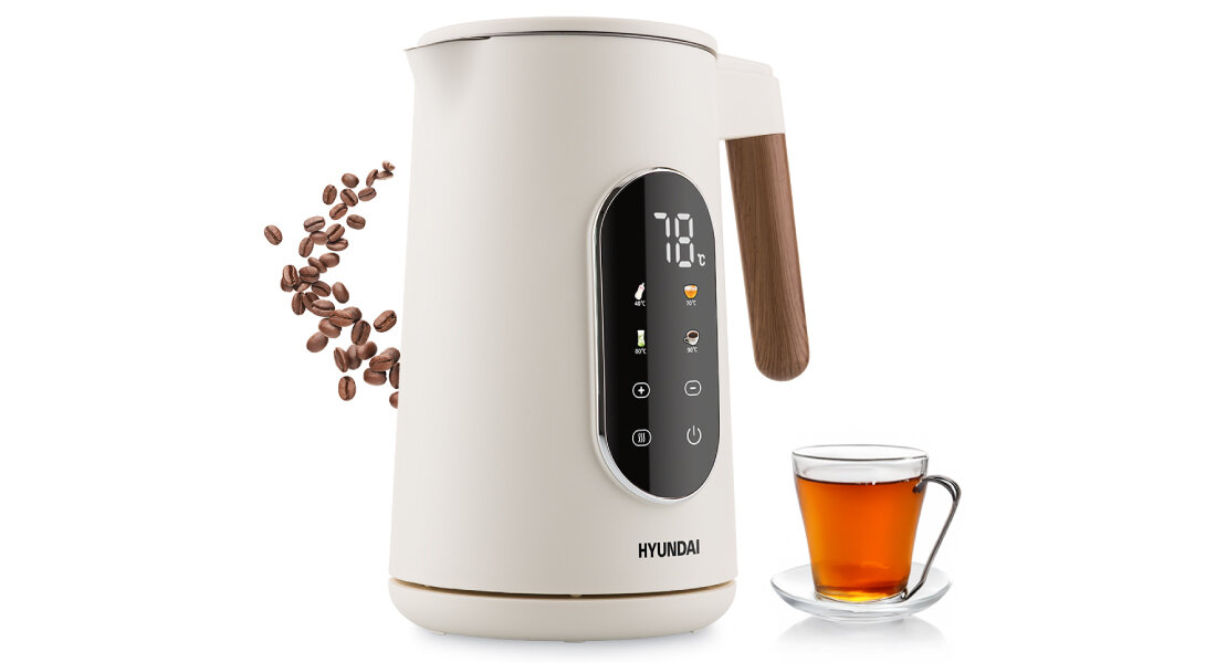 Czajnik HYUNDAI VK690W Kość słoniowa szeroki zakres temperatur, do różnych napojów, wydobywa smak i aromat