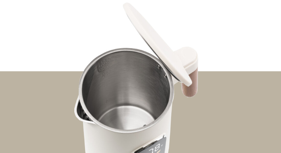 Czajnik HYUNDAI VK690W Kość słoniowa wyświetlacz led, panel dotykowy, funckja podtrzymania ciepła