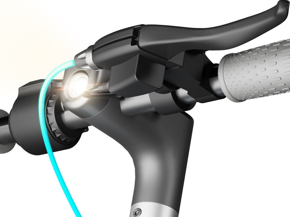 Hulajnoga elektryczna MOTUS Scooty 10 Lite Turkusowy oswietlenie odblaski