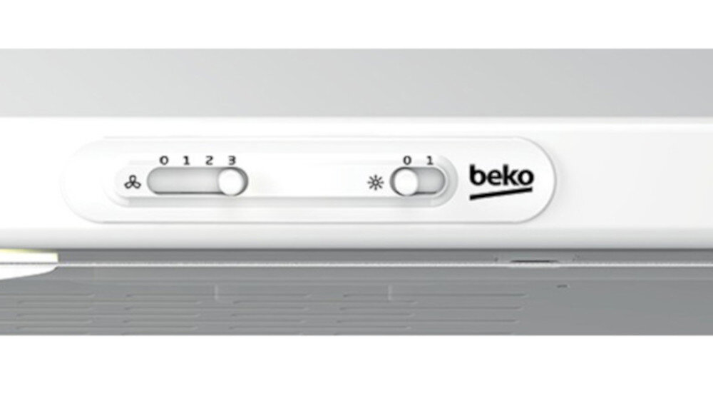 Okap BEKO CFB5310X poziomy pracy obsługa sterowanie suwakowe