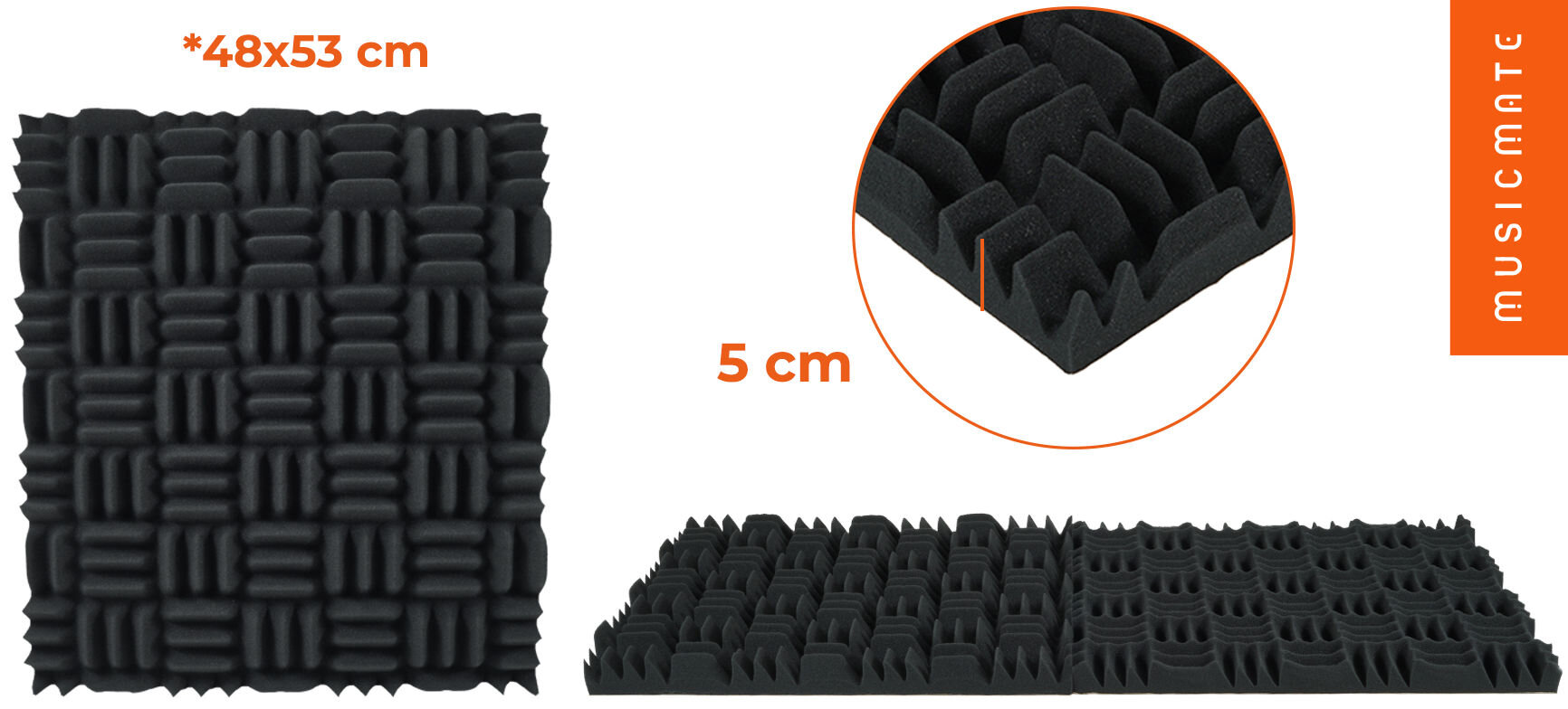 Panel akustyczny MUSICMATE MM-Sticky Checker montaż przycinanie trwałość