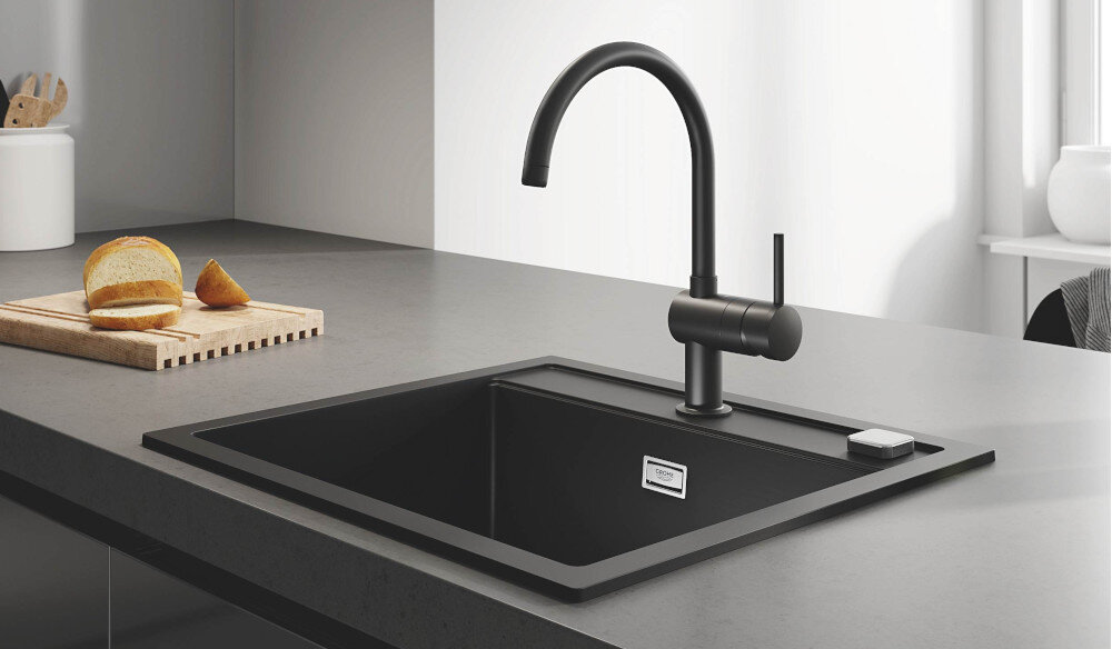 Bateria GROHE Minta 32917KS0 lifestyle bateria front lewo prawo styl wygląd obsługa dźwignia