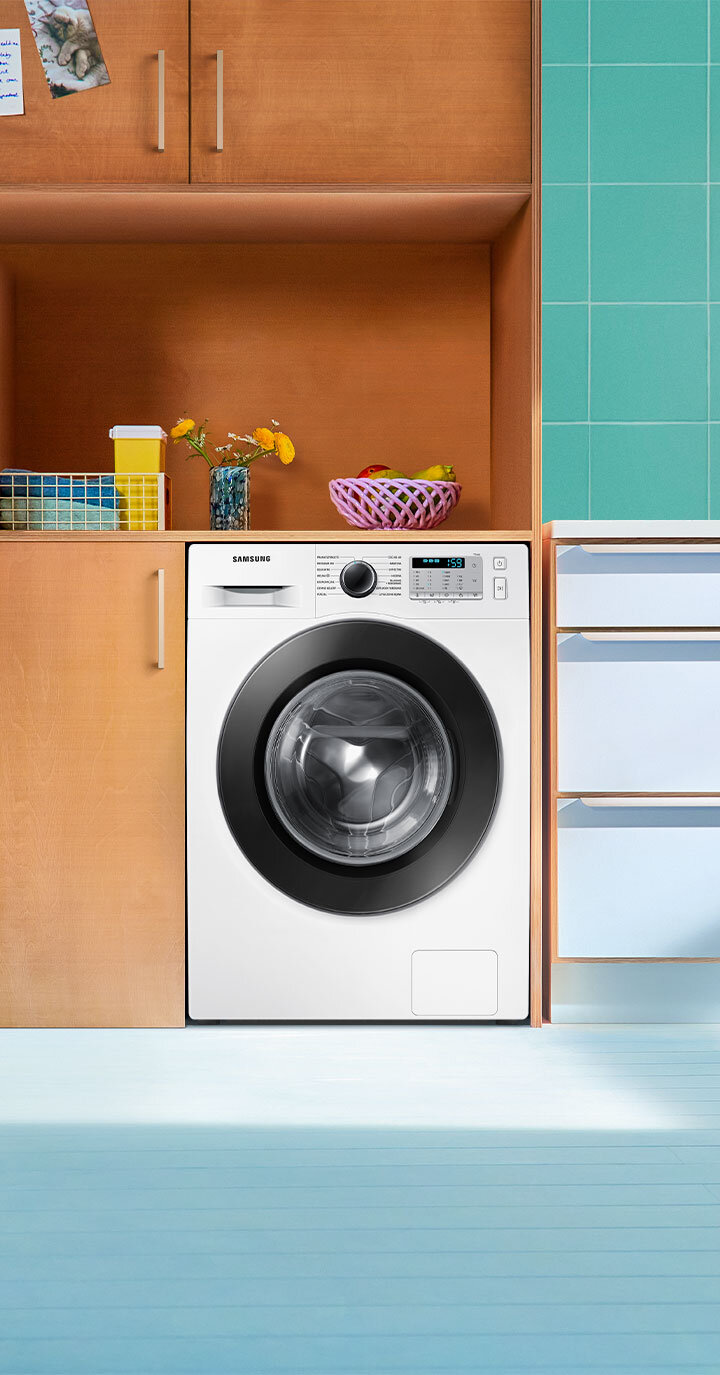 Przedstawienie pralki EcoBubble™ w zabudowie