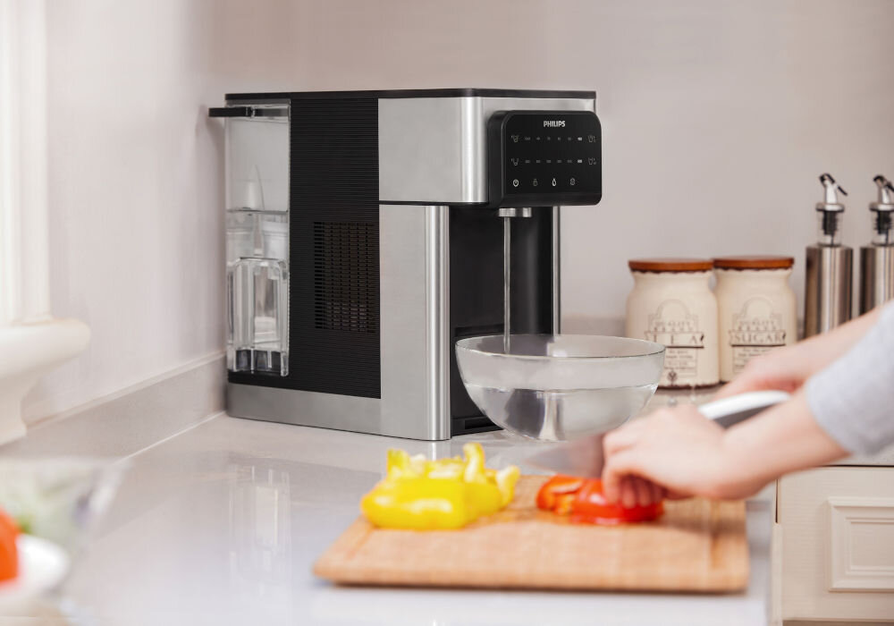 Dyspenser do wody PHILIPS All-in-One ADD5980S/10 przycisk napełnianie automatyczna blokada