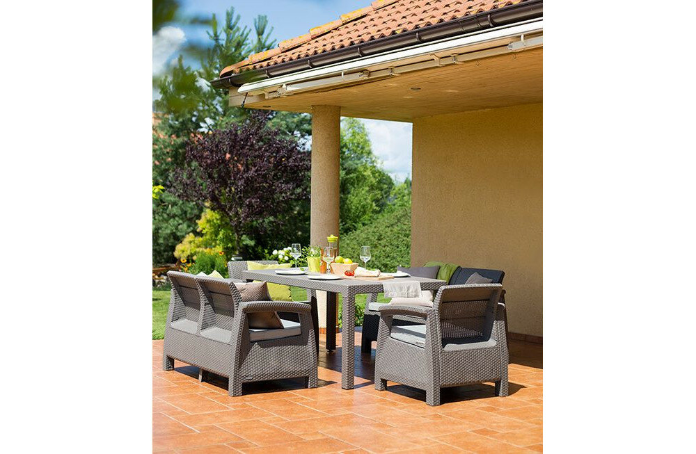 Zestaw mebli KETER Corfu Fiesta Cappuccino kolor cappuccino stylowy elegancki funkcjonalny