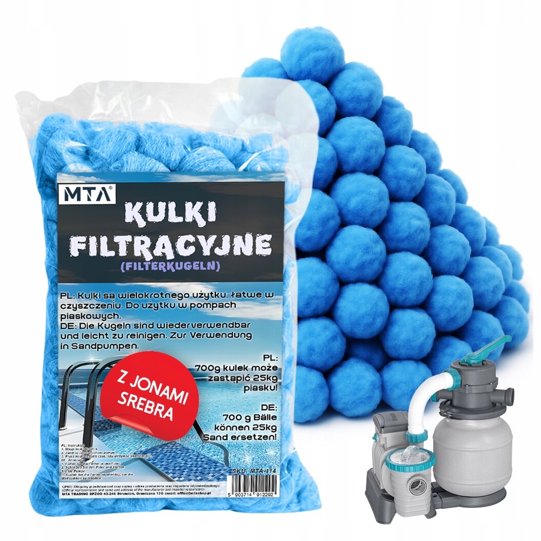 Kulki filtracyjne z jonami srebra