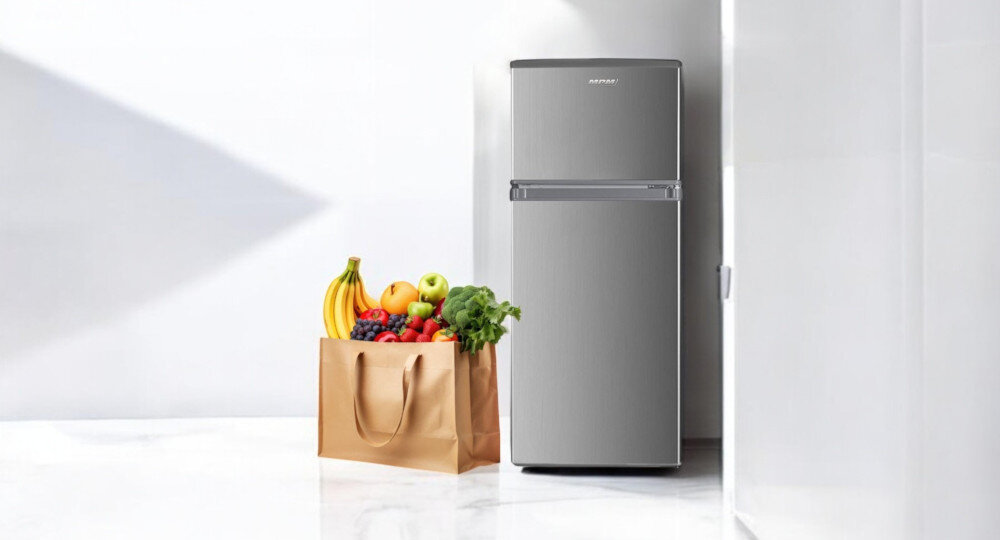 LODÓWKA MPM-125-CZ-11 E dostosowanie do wnętrza drzwi lewo prawo zmiana kierunku otwierania obustronny montaż pełna kontrola regulacja ustawienia panel sterujący szybkie łatwe dostosowanie Intuicyjny interfejs komfort użytkowania wygodne mrożenie górny Zamrażalnik świeżość długi czas wykorzystanie przestrzeni Funkcjonalność porządek wyposażenie przestronność komfort użytkowania wnętrze 3 półki pojemnik na warzywa owoce wysuwana szuflada pojemnik na jajka łatwy dostęp pojemność