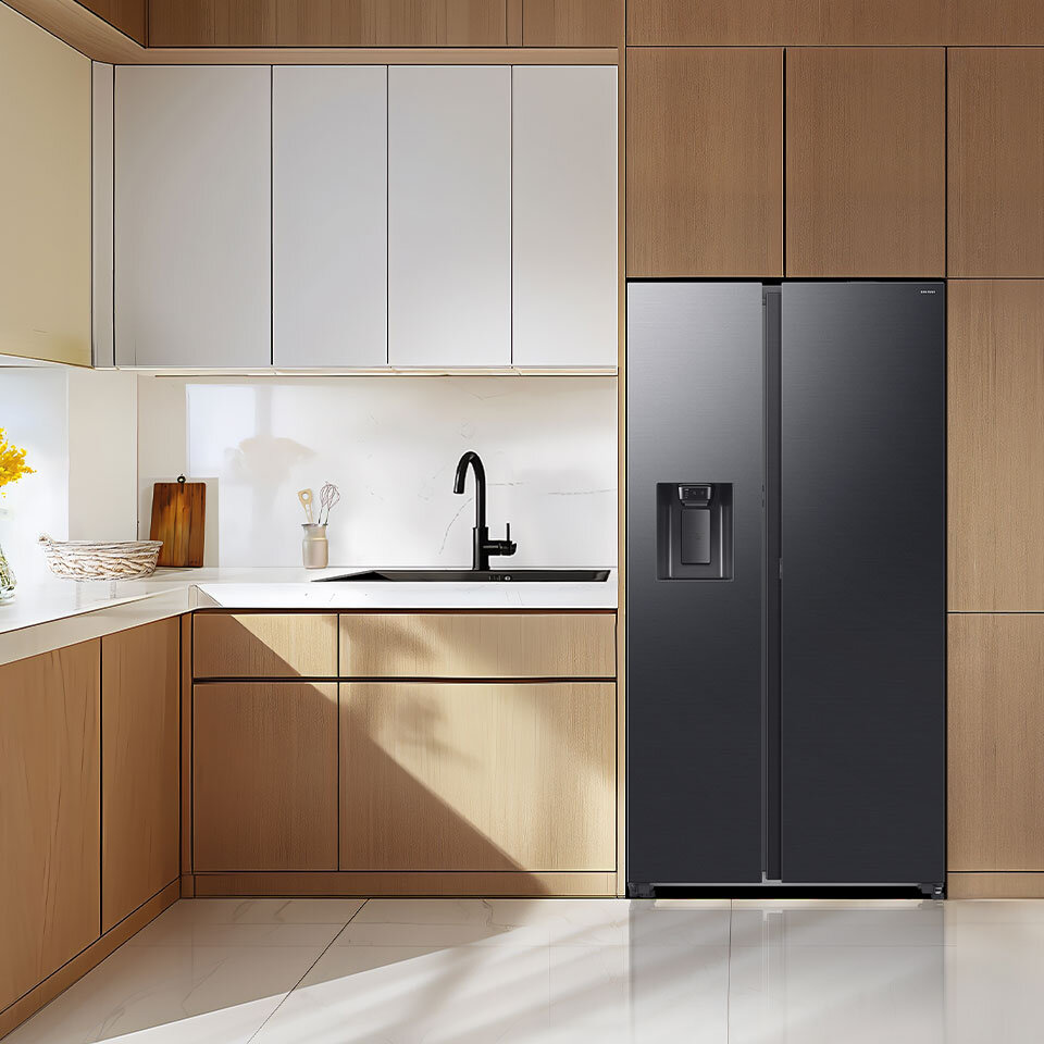 Lodówka Samsung RS80F64KEFEO z funkcjami zwiększającymi efektywność energetyczną