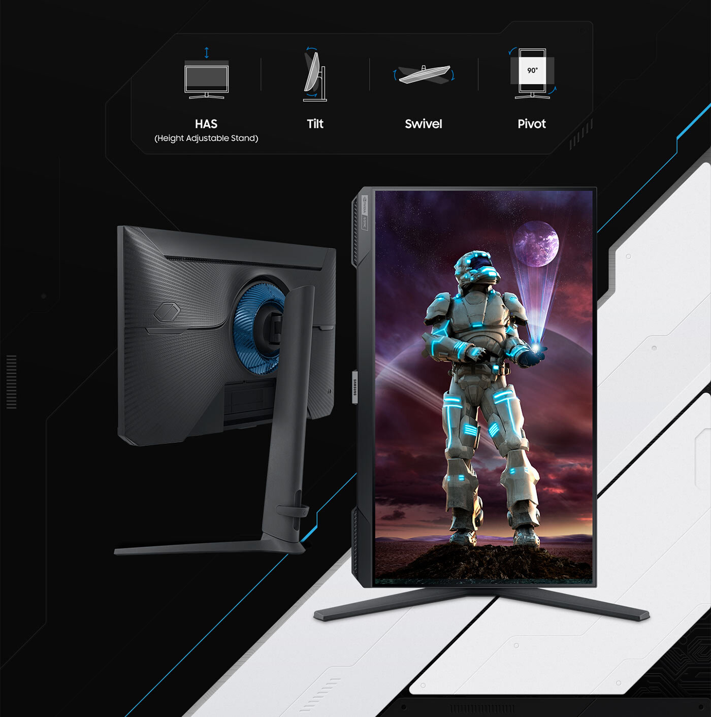 Szerokie możliwości pozycjonowania ekranu