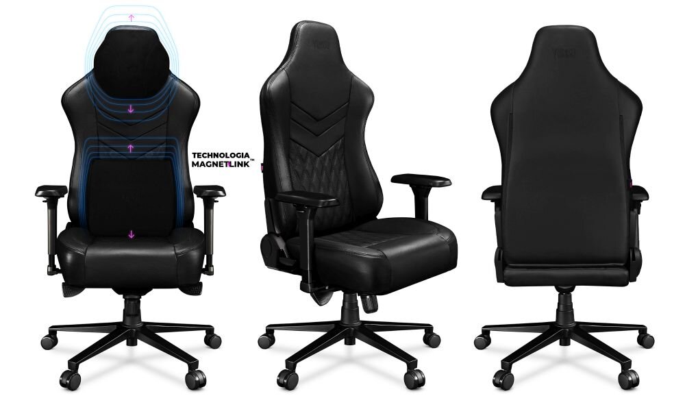 Fotel YUMISU 2053 Magnetic konstrukcja aluminiowa podstawa tloczona pianka stalowa rama 