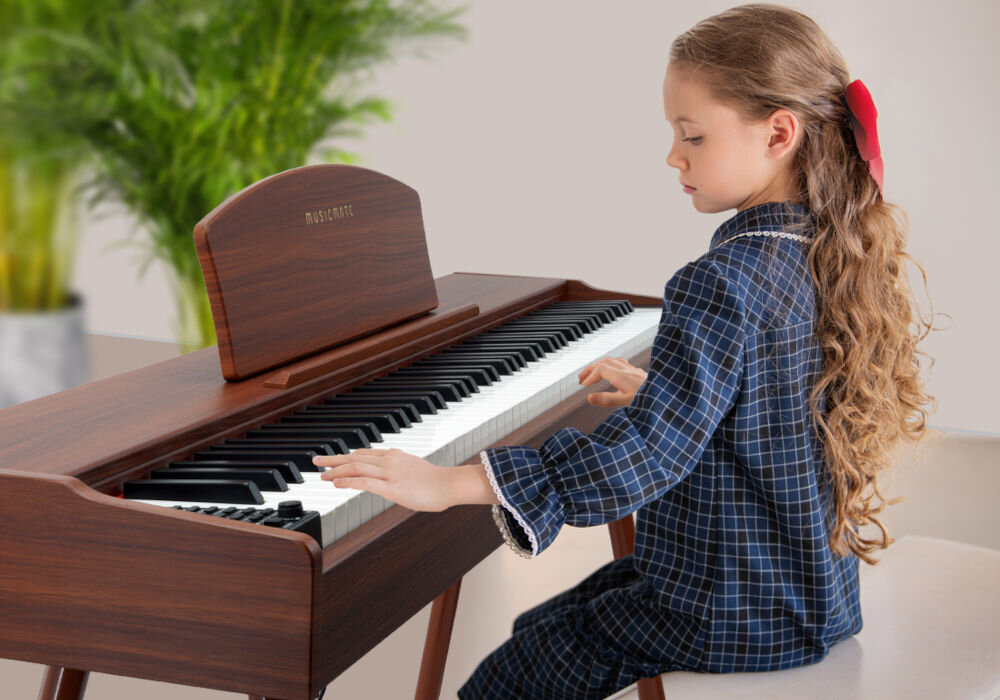 Pianino cyfrowe MUSICMATE MM-P40-B Brązowy jakość dźwięku zastosowanie