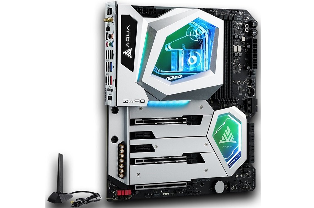 Płyta główna ASROCK Z490 Aqua - wyswietlacz 