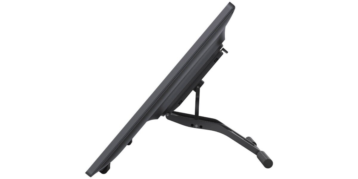 Tablet HUION Kamvas 22 Gen 3 na białym tle - widok z boku.