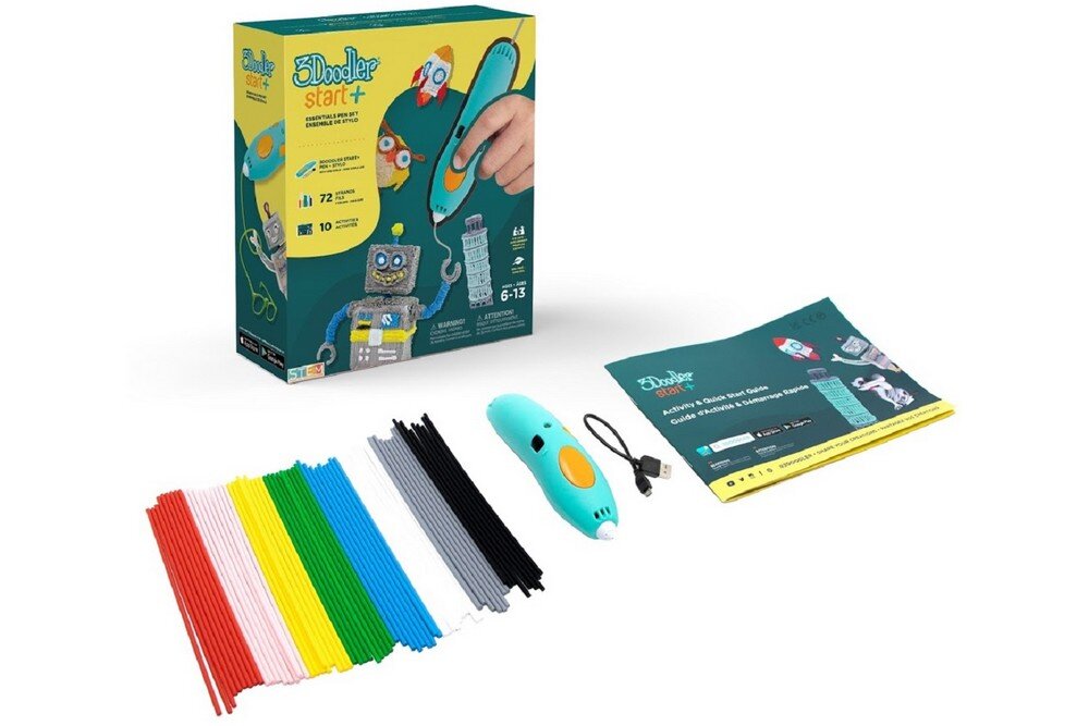 Długopis 3D 3DOODLER Start Plus wkłady rysowanie temperatura filament kolory zasilanie wymiary obsługa