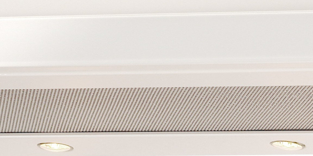 OKAP AKPO WK-7 Light Glass Eco 60 Na zdjęciu widać czarny okap sufitowy marki akpo z wąskim szczelinowym wlotem powietrza. Pod spodem znajduje się podłużne oświetlenie LED, które doświetla strefę gotowania LED równomierne oświetlenie energooszczędne jasne widoczność