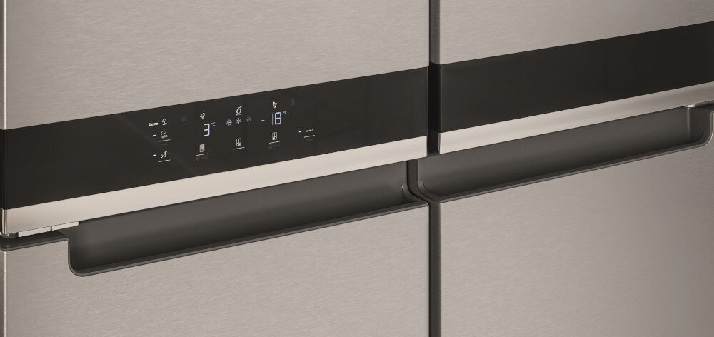 LODÓWKA WHIRLPOOL WQ9 E2L EF panel sterowanie elektroniczne ustawienia temperatury szybkie mrożenie chłodzenie