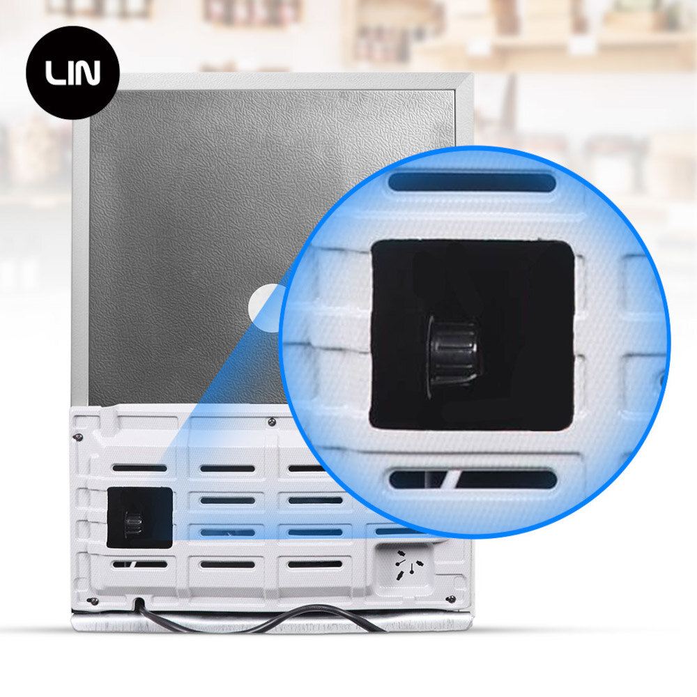 ZAMRAŻARKA LIN LI-BD-60 zbliżenie panel sterowania pokrętło regulacja temperatury sterowanie panel