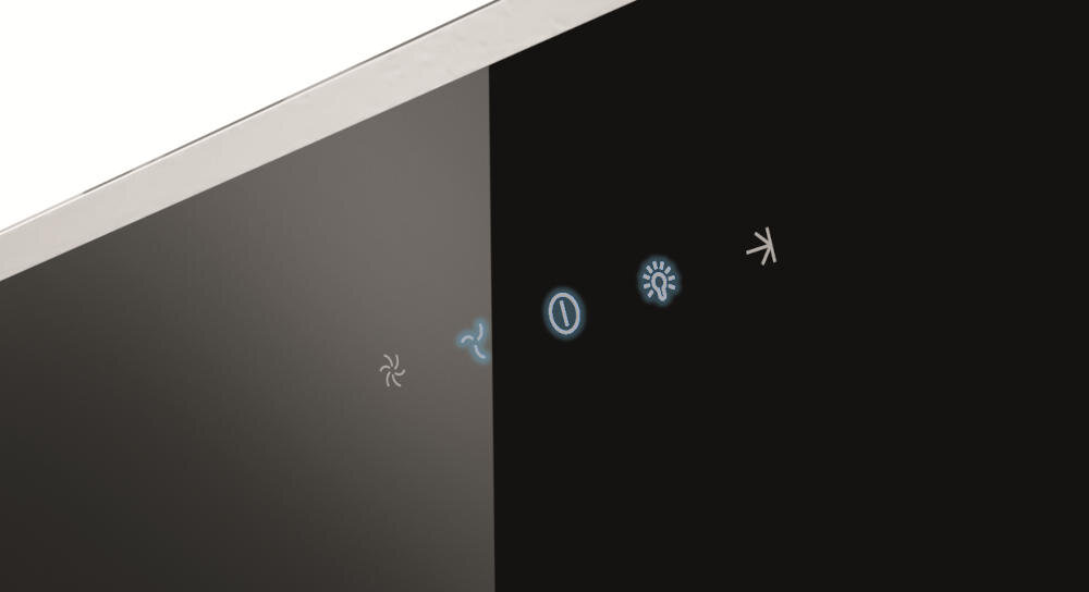 ELICA okap funkcje materiały funkcje sterowanie dotykowe regulacja praca pochłanianie opary