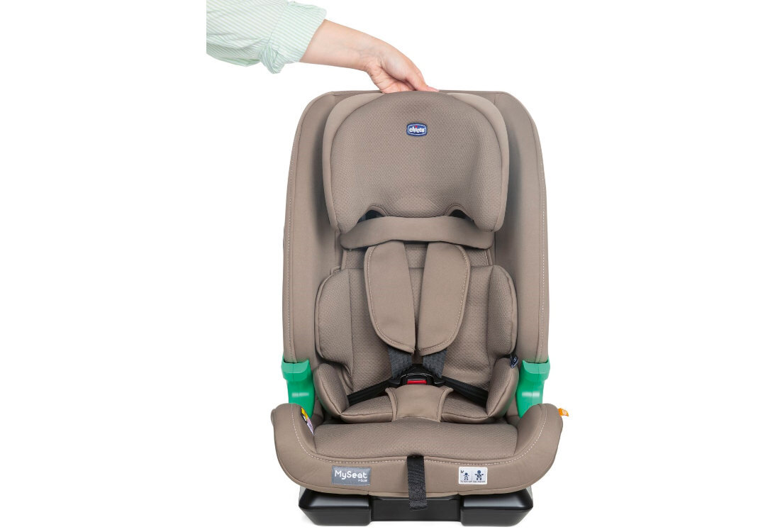 Fotelik samochodowy CHICCO MySeat I-Size Air (9-36 kg) Beżowy przepisy standardy bezpieczeństwo wzrost ustawienia wiek zakres