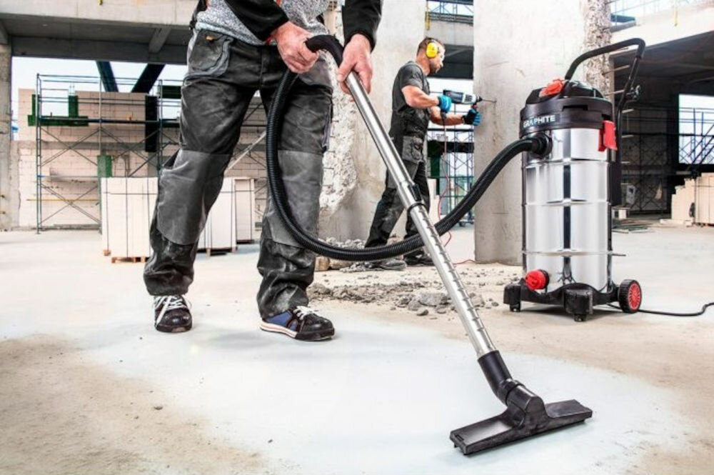 Odkurzacz GRAPHITE 59G608 zastosowanie moc przeznaczenie pojemnosc praca na sucho i na mokro