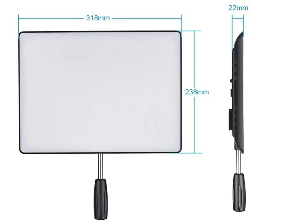 Lampa LED YONGNUO YN600 Air barwa jasność zasilanie bateria montaż aparat zdjęcia filmy obsługa regulacja waga led wymiary