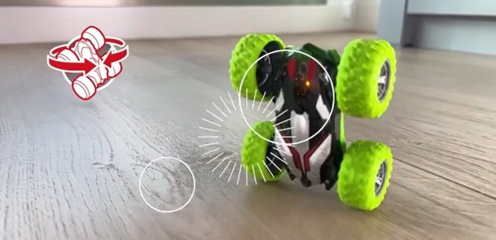 Samochód zdalnie sterowany TAIYO Stunt Runner 500002B jazda nawet po przewrotce, szybka gotowość do dalszej jazdy, nieprzerwana zabawa