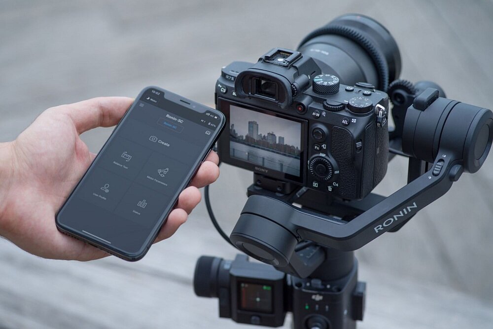 Gimbal ręczny DJI Ronin-SC aplikacja
