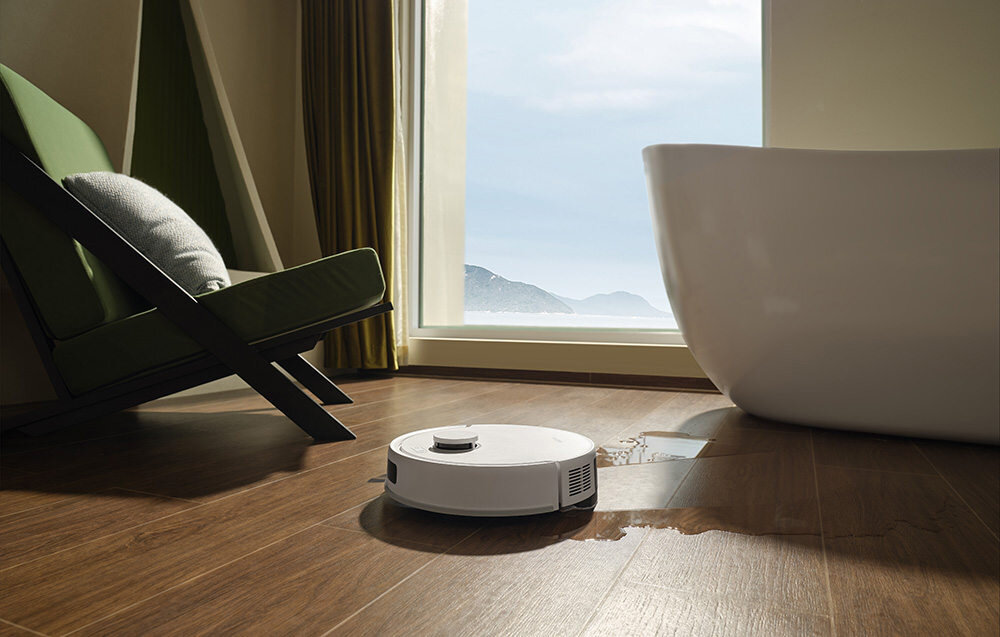 Robot sprzątający MOVA E20 Więcej, niż odkurzanie opcja mopowania Zbiornik na wodę pojemność Trzy poziomy regulacji nawilżenia  dostosowanie ilość woda