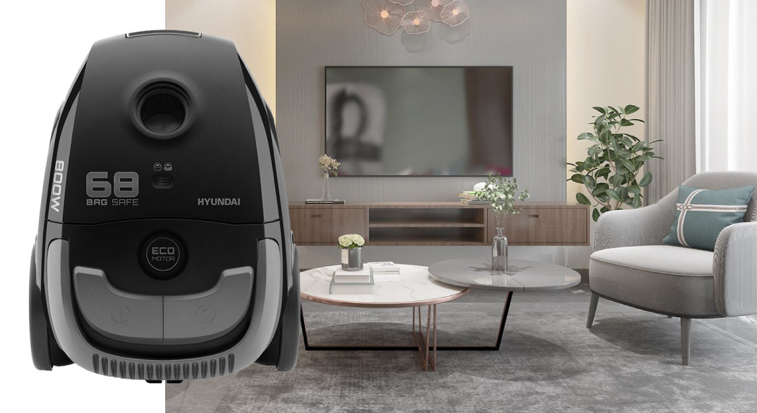 Odkurzacz HYUNDAI VC068B wygląd prezentacja design wizualizacja lifestyle